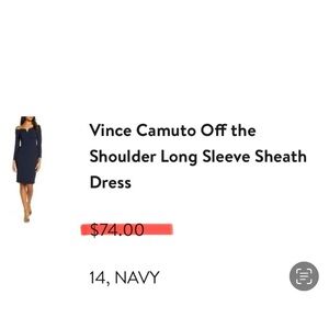Vince Navy One-Shoulder Long Sleeve Sheath Dress